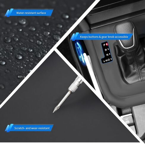 منظم غطاء وحدة التحكم المركزية من السيليكون لـ 2025-2026 Subaru Forester Premium/Sport/Limited/Touring Accessories، واقي غطاء لوحة ناقل الحركة المضاد للخدش مع جيوب تخزين جانبية (أسود) in Kuwait
