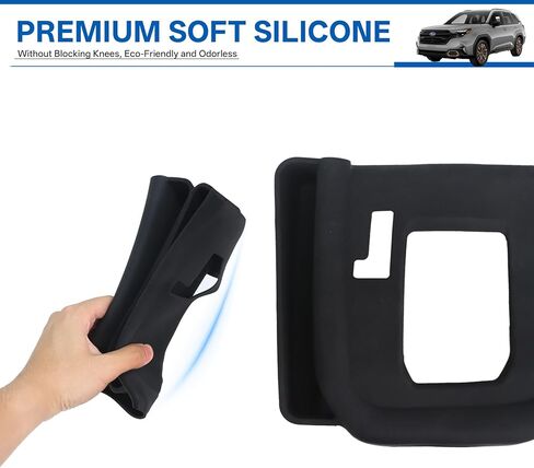 منظم غطاء وحدة التحكم المركزية من السيليكون لـ 2025-2026 Subaru Forester Premium/Sport/Limited/Touring Accessories، واقي غطاء لوحة ناقل الحركة المضاد للخدش مع جيوب تخزين جانبية (أسود) in Kuwait