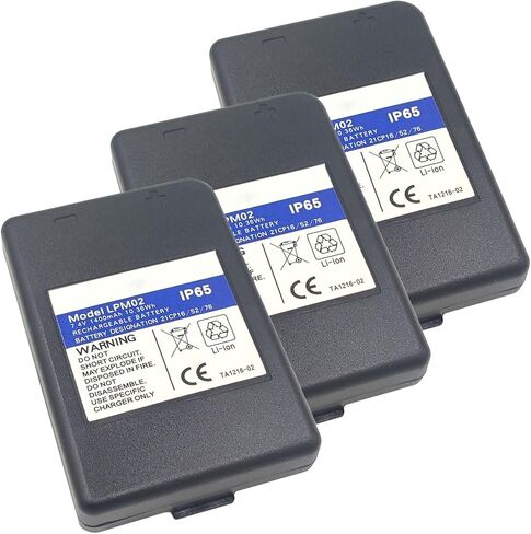 (3 عبوات) LPM02 7.4V 1400mAh 10.36Wh بطارية ليثيوم أيون قابلة للشحن متوافقة مع بطارية التحكم عن بعد LPM02 IP65 Crane in Kuwait