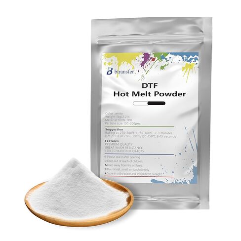 مسحوق DTF، لاصق تذوب ساخن للتسامي - 35.3 أونصة / 2.2 رطل مسحوق نقل DTF أبيض، متوافق مع جميع طابعات DTF، النقل الرقمي على القمصان والمنسوجات وطباعة DTF على القماش in Kuwait