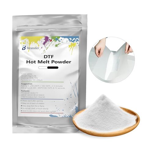 مسحوق DTF، لاصق تذوب ساخن للتسامي - 35.3 أونصة / 2.2 رطل مسحوق نقل DTF أبيض، متوافق مع جميع طابعات DTF، النقل الرقمي على القمصان والمنسوجات وطباعة DTF على القماش in Kuwait