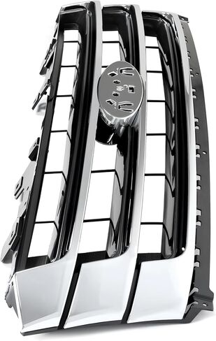 KUAFU Front Grill Compatible with 2015-2017 Ford Expedition FL1Z-8200-A FO1200588 Bumper Upper Grille Chrome Black+Silvery in Saudi Arabia