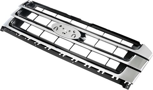 KUAFU Front Grill Compatible with 2015-2017 Ford Expedition FL1Z-8200-A FO1200588 Bumper Upper Grille Chrome Black+Silvery in Saudi Arabia