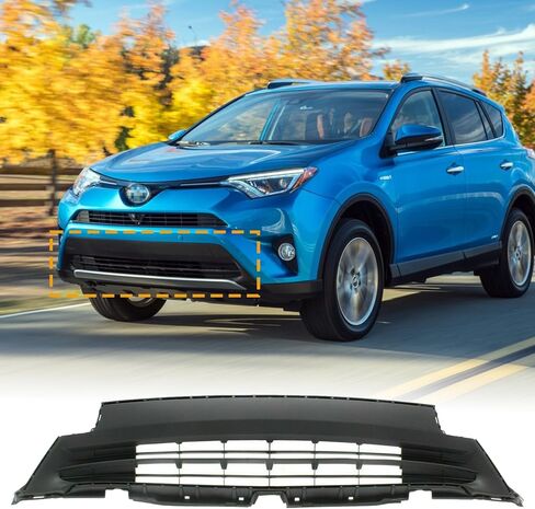 Front Bumper Lower Grille for 2016 2017 2018 Toyota RAV4 LE XLE,ABS Black Mesh Lower Grill Replacement Parts in Saudi Arabia