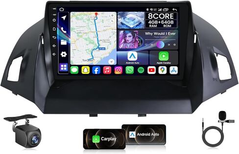 5GWiFi Android13 Car Radio for Ford Escape 2013 2014 2015 2016 2017 2018 2019,Android TouchScreen Radio Replacement with Carplay Andriod Auto Support GPS SWC BT FM Backup Camera 2G+64G in Saudi Arabia
