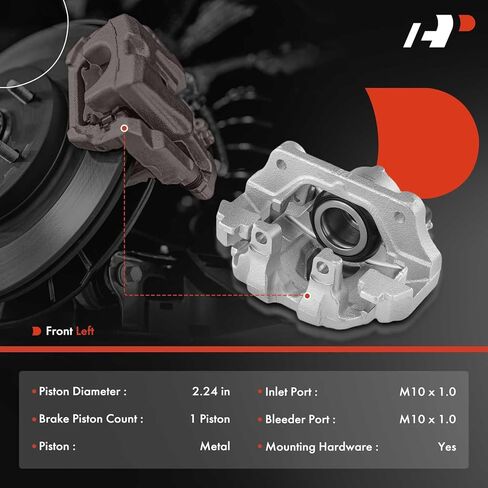 A-Premium Disc Brake Caliper Assembly with Bracket Compatible with Select BMW Models - 323i 2006-2011, 328i 2008-2013, 328i xDrive 2009-2013, 328xi 2008, X1 2013-2015 - Front Left Driver Side in Saudi Arabia