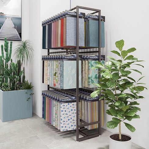 Commercial Fabric Display Rack, Tablecloth Rolls Hanging Shelf, Metal Clothes Hanger, for Displaying Blanket Quilt Scarf Towel Mat in Commercial Clothing Retail Store(Gold,120*40*180cm/47*16*71in) in Saudi Arabia