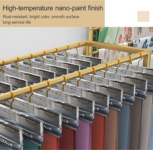 Commercial Fabric Display Rack, Tablecloth Rolls Hanging Shelf, Metal Clothes Hanger, for Displaying Blanket Quilt Scarf Towel Mat in Commercial Clothing Retail Store(Gold,120*40*180cm/47*16*71in) in Saudi Arabia