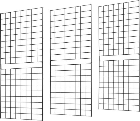 Grid Wall Commercial Grade Gridwall Panels – Heavy Duty Grid Panel for Any Retail Display Wall Grid 2' Width x 5' Height, Black (Pack of 3) Easily Portable in Saudi Arabia
