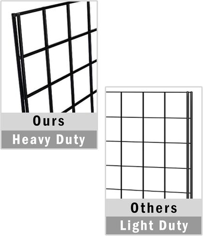 Grid Wall Commercial Grade Gridwall Panels – Heavy Duty Grid Panel for Any Retail Display Wall Grid 2' Width x 5' Height, Black (Pack of 3) Easily Portable in Saudi Arabia