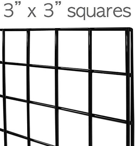 Grid Wall Commercial Grade Gridwall Panels – Heavy Duty Grid Panel for Any Retail Display Wall Grid 2' Width x 5' Height, Black (Pack of 3) Easily Portable in Saudi Arabia