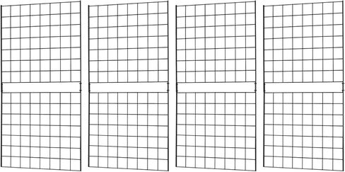 Grid Wall Commercial Grade Gridwall Panels – Heavy Duty Grid Panel for Any Retail Display Wall Grid 2' Width x 5' Height, Black (Pack of 3) Easily Portable in Saudi Arabia