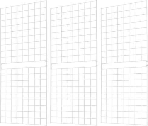 Grid Wall Commercial Grade Gridwall Panels – Heavy Duty Grid Panel for Any Retail Display Wall Grid 2' Width x 5' Height, Black (Pack of 3) Easily Portable in Saudi Arabia
