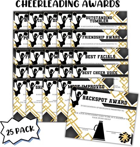 جوائز Cheerleading Superlatives 30pk 8.5x11 بوصة فريق رقص بوم مسابقة فرقة نهاية العام أفضل عشاء لتكريم الشهادات in Saudi Arabia
