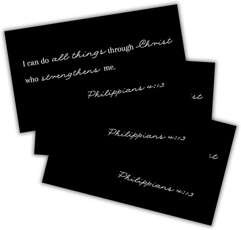 Philippians 4:13 I Can Do All Things Through Christ Who Strengthens Me 30pk 2x3.5" Teens Girls Baptism Card Gift Scripture Wallet Pocket Encouragement in Saudi Arabia