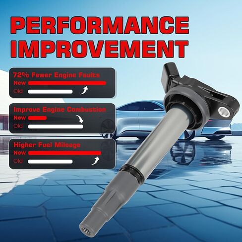 حزمة ملف الإشعال UF596 لسيارة Toyota Corolla Prius Matrix لسيارة Lexus CT200h لـ Scion iM xD لـ Pontiac Vibe 1.8L V4 2009 2010 2011 2012 2013 2014 2015 2016 2017، استبدال UF619 90919-02258 in Kuwait