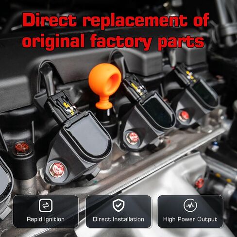 حزمة ملف الإشعال UF596 لسيارة Toyota Corolla Prius Matrix لسيارة Lexus CT200h لـ Scion iM xD لـ Pontiac Vibe 1.8L V4 2009 2010 2011 2012 2013 2014 2015 2016 2017، استبدال UF619 90919-02258 in Kuwait