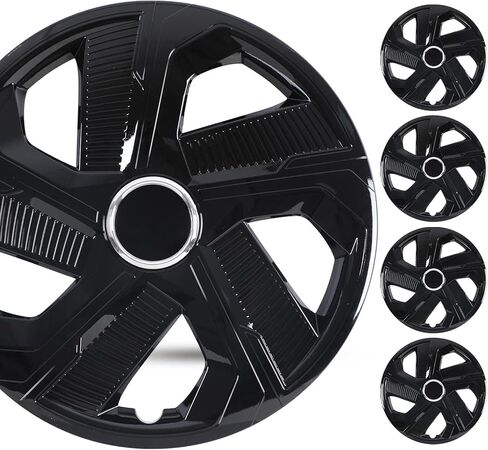 أغطية عجلات Nixon Offroad مقاس 16 بوصة، مجموعة أغطية محور عالمية مكونة من 4 قطع، غطاء حافة العجلة سهل التركيب مناسب للسيارات والشاحنات وسيارات السيدان وسيارات الدفع الرباعي (16 بوصة، مادة PP، طلاء أسود) in Saudi Arabia