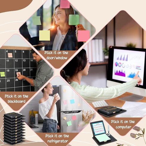 Thenshop 12 Pcs Difference Maker Sticky Note Holder Employee Appreciation Gifts for Christmas Appreciation Notepad and Pen Holder with PU Leather Box Thank You Gifts for Women Men Friend Coworker in Saudi Arabia
