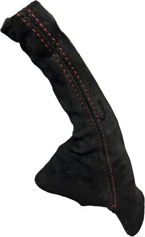 Black Suede Parking Brake Boot Cover Compatible with Porsche Boxster 911 986 996 1997 1998 1999 2000 2001 2002 2003 2004 (Made in USA) (Black Stitching) in Saudi Arabia