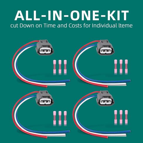 AUTOKAY Pack of 4 Ignition Coil Connector Repair Harness Plug Wiring Pigtail Fits for Nissan 350Z 370Z Altima Armada Maxima in Saudi Arabia