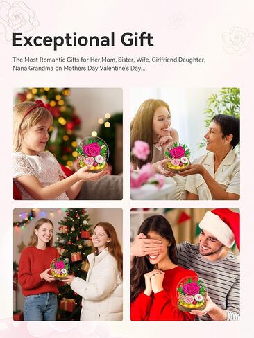 زهور محفوظة في كرة زجاجية مع شريط LED، قطعتان من الورود الحقيقية إلى الأبد هدية للنساء في الذكرى السنوية، وعيد الميلاد، وعيد الحب (أرجواني فاتح) in Kuwait