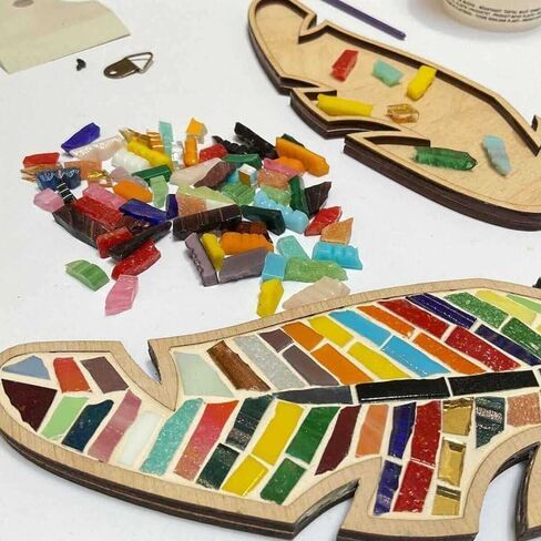 مجموعة فسيفساء TATREBCRE DIY للبالغين والأطفال - تصميمات الريش والطيور والقطط والقلب - مجموعة فنون وحرف هدايا عيد الميلاد مع الجص والأدوات - حرفة فسيفساء سهلة للمبتدئين (الحب) in Saudi Arabia