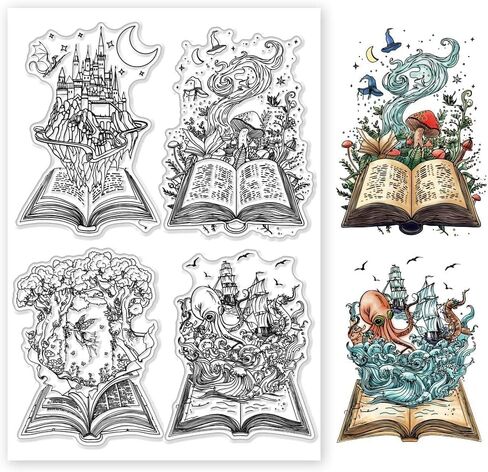 كتاب سحري واضح طوابع شفافة الخيال كتاب السيليكون Stamps لصنع البطاقات وألبوم صور ديكور الديكور و DIY سكرابوكينغ in Saudi Arabia