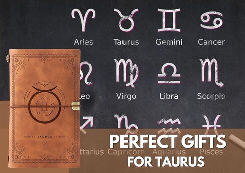 InnoBeta Taurus Gifts, Journal Notebook with Pen, Refillable Sketchbook, Travel Diary, Lined Planner, 7x5 Inches, Brown in Saudi Arabia