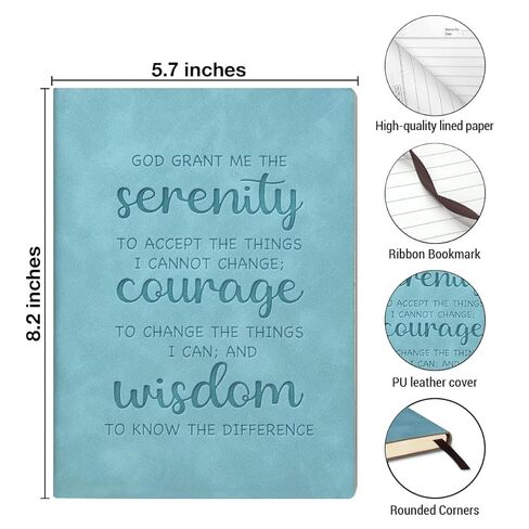 Serenity Prayer Office Notebook, Inspirational Gifts for Mom Women Friends Colleague, God Grant Me The Serenity Journal, Mental Health Gift in Saudi Arabia