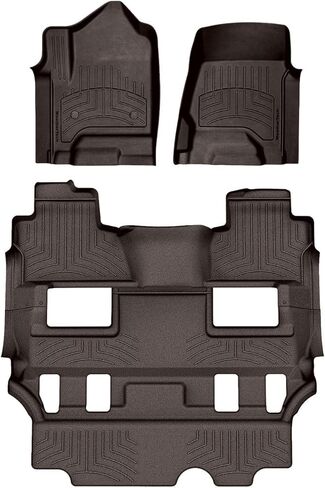 Weathertech FloorLiner HP Custom Fit Floor Mats for Cadillac Escalade Full Set (44607-1-7IM), Black in Saudi Arabia