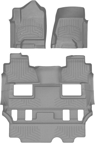 Weathertech FloorLiner HP Custom Fit Floor Mats for Cadillac Escalade Full Set (44607-1-7IM), Black in Saudi Arabia