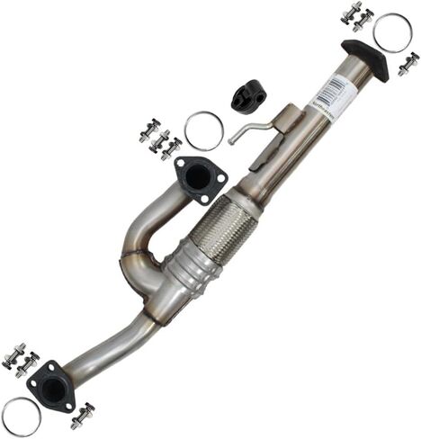 Exhaust Front Flex Pipe Compatible for 2010-2013 Acura MDX 3.7L | Stainless Steel | Northeastern Exhaust | Free Gaskets, Hanger, and Bolt Kit Included in Saudi Arabia