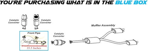 Exhaust Front Flex Pipe Compatible for 2010-2013 Acura MDX 3.7L | Stainless Steel | Northeastern Exhaust | Free Gaskets, Hanger, and Bolt Kit Included in Saudi Arabia