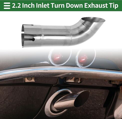 Motoforti 4" ID Inlet Turn Down Exhaust Pipe T304 Stainless Steel Surface Polishing Mandrel Bend Elbow Tube 9.1" Overall Length Suitalbe for 4" OD Tailpipes in Saudi Arabia