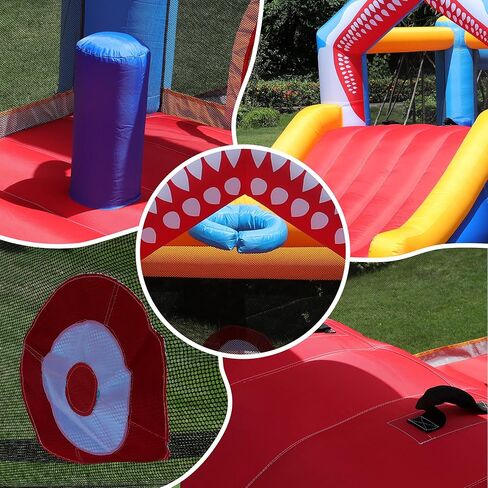 Bounce House with Slide for Kids Toddlers, Bouncer Inflatable Bouncy Castle with Blower Basketball Hoop for Backyard Wedding Cute and Small in Kuwait