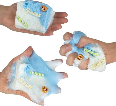 ORB Tabalicious Sweet Treats TABA Squishy Cake Toy 2 Pack - Soft, Sticky, Colorful Play Squishy Food Dessert TABA Squishies - Fun Stress Relief - Fidget and Sensory Squishy Toys for Kids and Adults in Kuwait