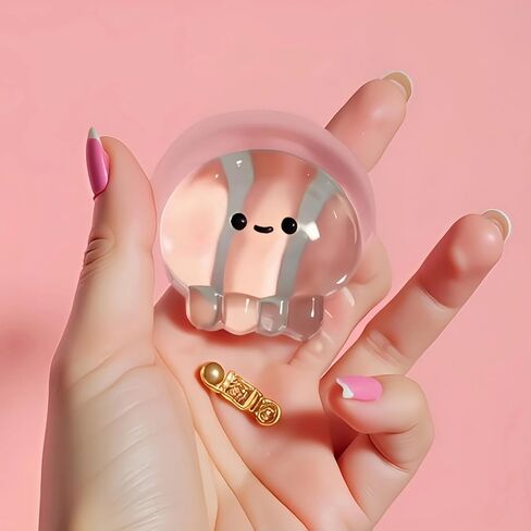 Handmade Clear Jellyfish Baby Toy - Cute Soft Squid Stress Relief Toy, Fidget Toy for Stress Relief, Office & School Essentials, Novelty Squishy Toy for Adults, Adorable Fidget Gadget(Jellyfish Baby) in Saudi Arabia