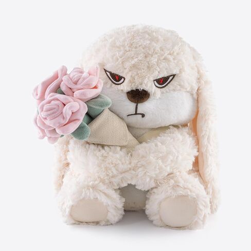 11.4" Adorable Bunny Plush Stuffed Animal - Hugging Rose Bouquet, Ultra-Soft Cuddly Toy, for Girls, Kids, Valentine's Day (Brown/Red)-A Surprise That Never Fades in Saudi Arabia