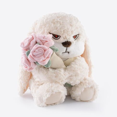 11.4" Adorable Bunny Plush Stuffed Animal - Hugging Rose Bouquet, Ultra-Soft Cuddly Toy, for Girls, Kids, Valentine's Day (Brown/Red)-A Surprise That Never Fades in Saudi Arabia