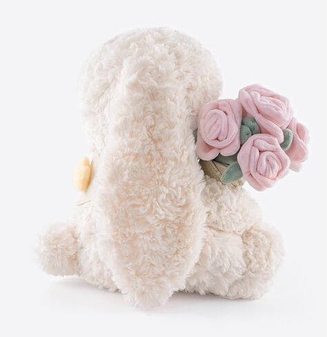 11.4" Adorable Bunny Plush Stuffed Animal - Hugging Rose Bouquet, Ultra-Soft Cuddly Toy, for Girls, Kids, Valentine's Day (Brown/Red)-A Surprise That Never Fades in Saudi Arabia