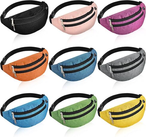 9 Pieces 80s 90s Christmas Fanny Pack Holographic Neon Fanny Packs for Women Kids Girls, Christmas Fanny Waist Packs Gift African Camping Sport Waistbag (Fresh Style) in Kuwait