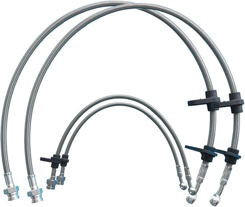 Direct Fit for 94-97 Acur Integra,92-95 Hond CivicStainless Steel Braided Brake Line Kit,Front Rear Performance Brake Hoses (Red) in Saudi Arabia