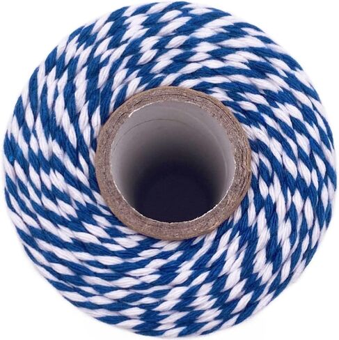 1 Pcs Cotton Twine Blue and White Baker String 2mm Thick 328 Feet Christmas Twine for Gift Wrapping DIY Crafts Home Decoration Gardening in Saudi Arabia