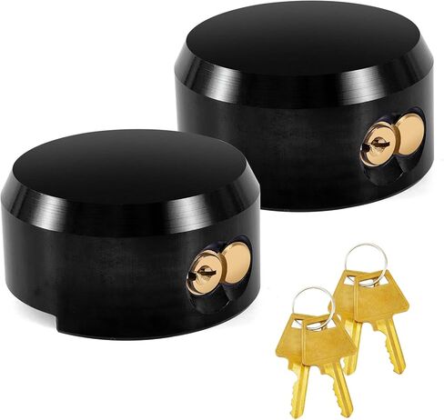 3 Pack Puck Lock for Trailers Keyed Alike, 6061 Solid Aluminum Trailer Door Locks Hockey Puck Locks, Reinforced Hidden Shackle Padlocks for Trailers Trucks Vans Shed Gates w/6 Keys in Saudi Arabia