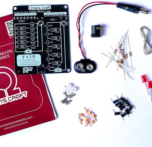 Ohm’s Craft – DIY Educational Soldering Kit | Demonstrate Series & Parallel Resistor Networks | STEM Learning Board with LED Feedback & Test Points for Teens & Hobbyists in Saudi Arabia