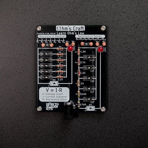 Ohm’s Craft – DIY Educational Soldering Kit | Demonstrate Series & Parallel Resistor Networks | STEM Learning Board with LED Feedback & Test Points for Teens & Hobbyists in Saudi Arabia