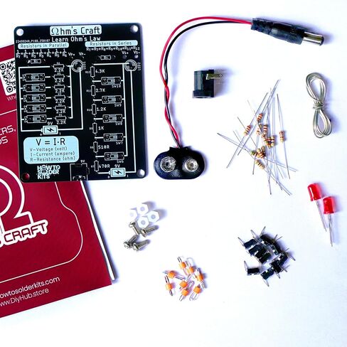 Ohm’s Craft – DIY Educational Soldering Kit | Demonstrate Series & Parallel Resistor Networks | STEM Learning Board with LED Feedback & Test Points for Teens & Hobbyists in Saudi Arabia