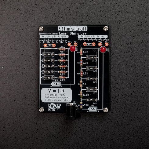 Ohm’s Craft – DIY Educational Soldering Kit | Demonstrate Series & Parallel Resistor Networks | STEM Learning Board with LED Feedback & Test Points for Teens & Hobbyists in Saudi Arabia