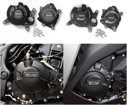 متوافق مع Yamaha R3 2023-2025 MT-03 2023-2025 غطاء حماية المحرك R3 2020 2024 MT-03 2023 2024 2025 غطاء المحرك (أسود-مجموعة واحدة) in Saudi Arabia